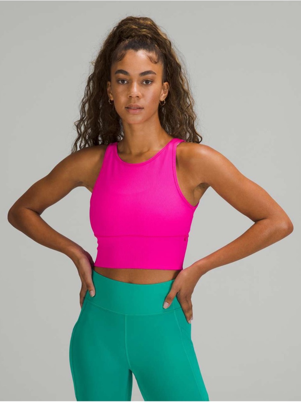 Lululemon Power Pivot Ribbed Tank Top Pink